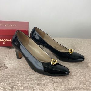 Vintage Salvatore Ferragamo Black Pumps